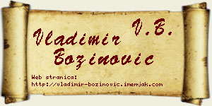 Vladimir Božinović vizit kartica